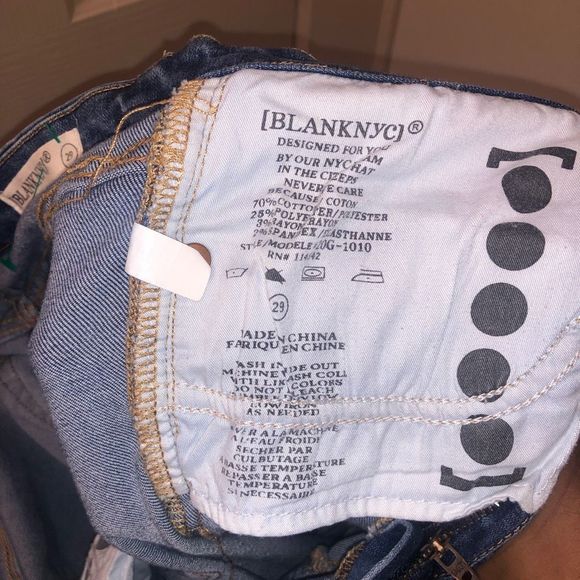 Anthropologie BLANK NYC NITRO Blue Worn Skinny Jeans Size 29 - Picture 4 of 8